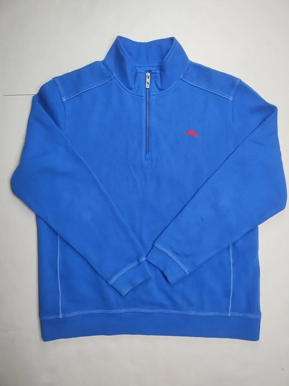 Tommy Bahama Supima 1/4 Zip Pullover Blue Islandzone Men’s Large